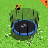 Kahuna Blizzard 8 ft Trampoline Blue with Basketball Set TRA-BLZ-08-BU-BB