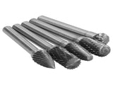 5Pcs/Set Tungsten Steel Grinding Burr Rotary Grinders 6MM Shank Head Rotary Cutter V1294-YM0901-3111200215711