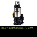 PROTEGE 2250W Submersible Dirty Water Pump Sewage Bore Septic Tank Well Sewerage V219-PMPSWGPROACI1