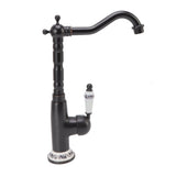 Antique Faucet Retro Style Porcelain Valve Long Spout Sturdy Brass Rotatable Antique Mixer Tap for V1294-YM0626-3112220096511