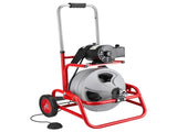 Drain Cleaner Machine 22m x 12.7mm, Sewer Snake Auger on Wheels, Manual Feed Drain Cleaning Machine V952-GDSTJLSGTSSDA3LHN001V3