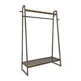 Dark Wood 160x100cm Clothes Rack Slim Stylish Space Saving V63-840821