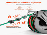 Retractable Welding Hose Reel 1/4 in x 50FT Oxygen Acetylene Rubber Hose R Grade V952-HJRGJP50FTZDLSX8QV0