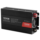VEVOR Modified Sine Wave Inverter, 1500W, DC 12V to AC 230V Power Inverter with 2 AC Outlets 2 USB V952-XZXNBQ1500WXQCR5AV3