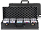 Graded Card Storage Box, 5 Slots, Graded Sports Cards Holder Carrying Case with Coded Lock Foam V952-FJKSNHMMS162LU13NV0