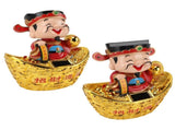 12 Inch Solar Powered Statue God of Wealth Nodding Ornament Prosperity and Fortune Meaning Car V1294-YM0901-3115230138511