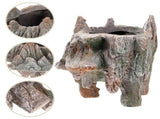 Dark Brown Resin Indoor Flower Pot, Decorative Planter for Houseplants, Stylish and , 1 Set V1192-AZ-W-22428
