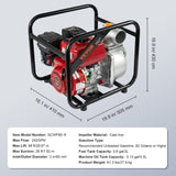 Gasoline Engine Water Pump Gas Powered Transfer Pump 80 mm 7HP 4-Stroke V952-FDJQDBKZJ3YCOK0DPV0
