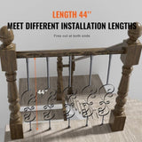 VEVOR Staircase Metal Balusters, 44'' x 1/2" Galvanized Steel Decorative Banister Spindles, 5 Pack S V952-ZXKLGZ5G44YCUP3IFV0