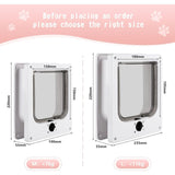 Cat Flap For Indoor Cats, White Magnetic Cat Door, 27 X 23.5 X 5.5 Cm, 4 Way Cat Flap, White V1188-MS-227-1086