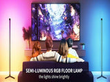 Black Silver 1.6m Floor Light Smart Voice-Controlled Light USB Powered Light Ambient Light V1347-124-SIL-82961