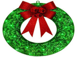 Christmas wreath outdoor decoration, small Christmas wreath plugin, suitable for doors, windows, V1192-AZ-W-0080
