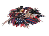 Independence Day Wreath Props Six Bows Patriotic Wreath Memorial Day Pride Garland for Front Door V1294-YM0901-3115240026211