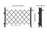 Single Folding Security Gate, Lockable Scissor Gate with 360 degree Swivel Casters, Outdoor V952-GZDZDAQM5157HX49X001V0