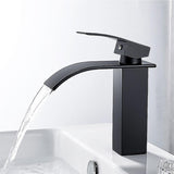 Bathroom Faucet,Sink Faucet with Cold & Hot Water Available,Modern Waterfall Design Sink V1263-JX-3179