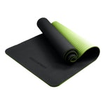 Powertrain TPE Pilates Exercise Yoga Mat 8mm - Black Green YM-TPE-DHG-BGN