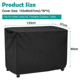 Waterproof Outdoor Prep Movable Dining Cart Pizza Oven Patio Grill Table Cover 104*61*81Cm Smile V1189-LWWAL-20260327-04458