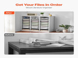 Literature Organizer, 24 Compartments Office Mailbox with Adjustable Shelves, Wooden Mailbox Sorter V952-WJJEKBHB24G905SHCV0