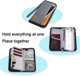 Travel Passport Wallet Family Passport Holder Documents Organizer with RFID Blocker for Men & Women V1259-DP01-A-3767
