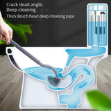 Curved Toilet Bowl Brush,Wall Mounted Toilet Bowl Brush,Curved Design Toilet Brush for Deep Cleaning V1192-AZ-W-16612