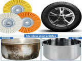 8 Inch Airway Buffing Wheels Aluminum Wheel Polishing Kit in Diameter 5/8 Arbor Hole, Compound and V1259-DP01-A-1190