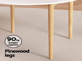 1 Artiss Dining Table and 4 Chairs Set White Wood DSET-TAB01-086-WHX4