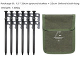 2pc Heavy-Duty 20cm Tent Stakes Kit with Carry Bag V888-ELOSUNG39112