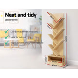 Artiss Tree Bookshelf 7 Tiers - ECHO Oak FURNI-E-SHELF-7T-NT