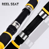Black Complete Telescopic Fishing and Reel Kit for Beginners - 1.5M Portable 4 Section Spinning V888-ELOSUNG55756