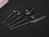 Flatware Forks 24 Packs Stainless Steel Spoon Fork Dinner Steak Soup Spoon Tableware for Restaurant V1366-AZ2-W-04546