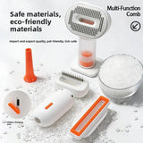 4-in-1 Pet Hair Vacuum Comb, Rechargeable De-shedding Tool with Interchangeable Heads, Duck-Shape V1341-ZY-ZHEA5URF-WHITE