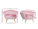 Artiss Armchair Velvet Pink Callista UPHO-5002-VEL-PK