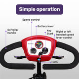 EQUIPMED Electric Mobility Scooter Portable Folding for Elderly Older Adult, SmartRider Black & Red V219-EQMOHC06A
