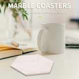 8 PC Coasters for Drinks Absorbent with Holder Marble Design Ceramic Coaster Set Super Absorbent Hot V1369-AZ3-W-11833