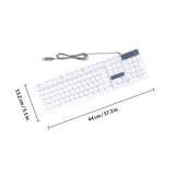 RGB Backlit Gaming Keyboard and Ergonomic Mouse Combo with Mechanical Feel, White Design for PC and V1369-AZ3-W-13408