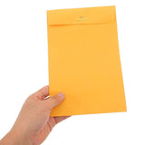 100Pcs Manila Clasp Envelopes Yellow Kraft Paper Letter Size for Business Document Organization V1192-AZ-W-21006