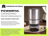 Electric Coffee Grinder - Rechargeable USB Bean Mill, Portable Automatic Grinder V1263-JX-4446