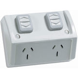 10A 250V Twin Switch Socket Outlet with Extra Switch, Resistant Grey V1202-V1-CLIWSC2272XRG