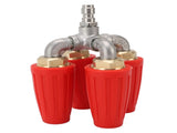 4 in 1 Turbo Nozzle Pressure Washer Quadruple Turbo Nozzle Tip Rotating Turbo Nozzle with 1/4in V1294-YM0901-3111250015511