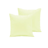 Pair of Polyester Cotton European Pillowcases Ivory V442-END-PILLOWC-POLYCOTTON-IVORY-EU