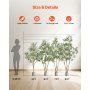 150 cm Artificial Olive Tree with Black Pot, Faux Tree with Natural Wood Trunk & Lifelike Leaves, V767-VVR-RZS5FTGLSSLX6A0M6001V0