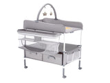 Baby Changing Table, Foldable Diaper Change Station with 2 Fabric Drawers, Side Basket & Hanging V952-ZDNBTQHSHXWD5L2KV001V0