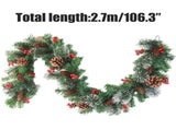 Christmas Garland With 50 Led Lighting Artificial Christmas Fir Garland Decorative For Stairs V1294-YM0714-10310021