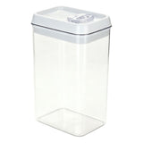 Tall Storage Container with Lid Air Tight Easy Open Ring Top, Clear Acrylic Skinny Canister Jar for V1370-AZ4-12444