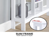 Sarantino Julian Console Table in White TBL-503-02-WH