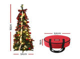 Jingle Jollys Pop Up Christmas Tree Pre Decorated Artificial Christmas Tree 160cm PUT-XMAS-5IN-1