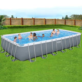 Bestway Swimming Pool 732x366x132cm Steel Frame Above Ground Pools Ladder 30045L BW-POOL-732CM-56477