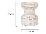Contemporary Carved Loop Pillar Candleholder 20cm V637-92098CDL