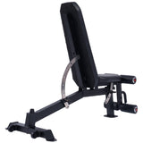 Powertrain Multi Workout Bench with Transport Wheels and Adjustable Backrest WBD-JX-190