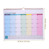 Modern Wall Calendar Simple Style Home Decoration Yearly Planner Multi Color Paper Large Wall V1366-AZ2-W-19212